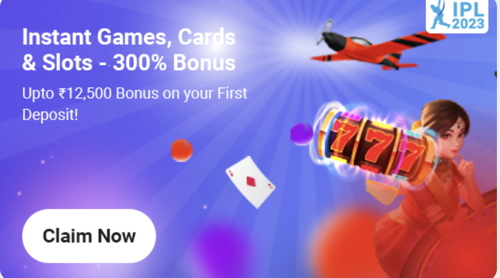 300% Welcome Bonus on Instant Games, Cards & Slots